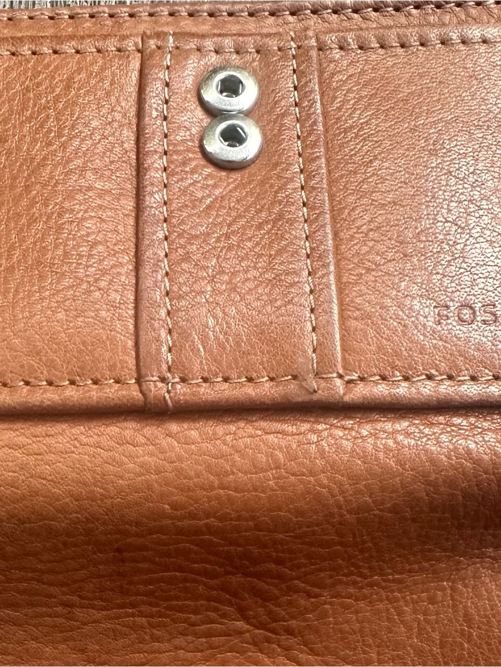 Vintage Fossil Popstitch Deluxe Leather Trifold Wallet No Wear Signs